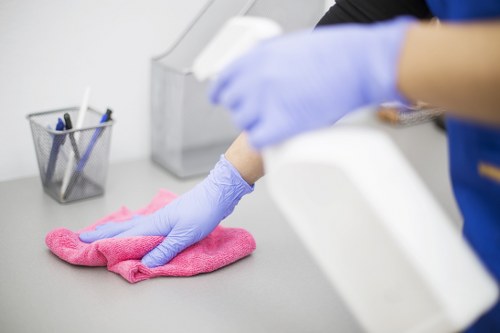Professional cleaning equipment used on office carpet in Burnt Oak