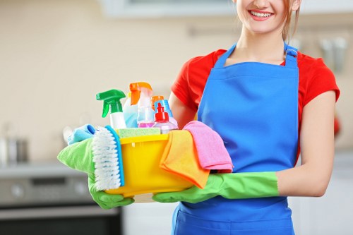Professional Burnt Oak carpet cleaners restoring a living room carpet
