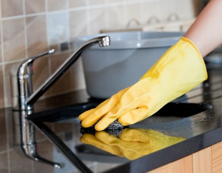 Carpet cleaning process showing stain removal and extraction