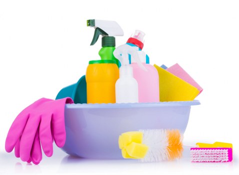 Protective measures in place while carpet cleaning in a property