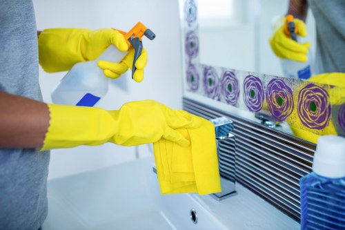 Close-up of enzyme cleaning for pet urine stain removal